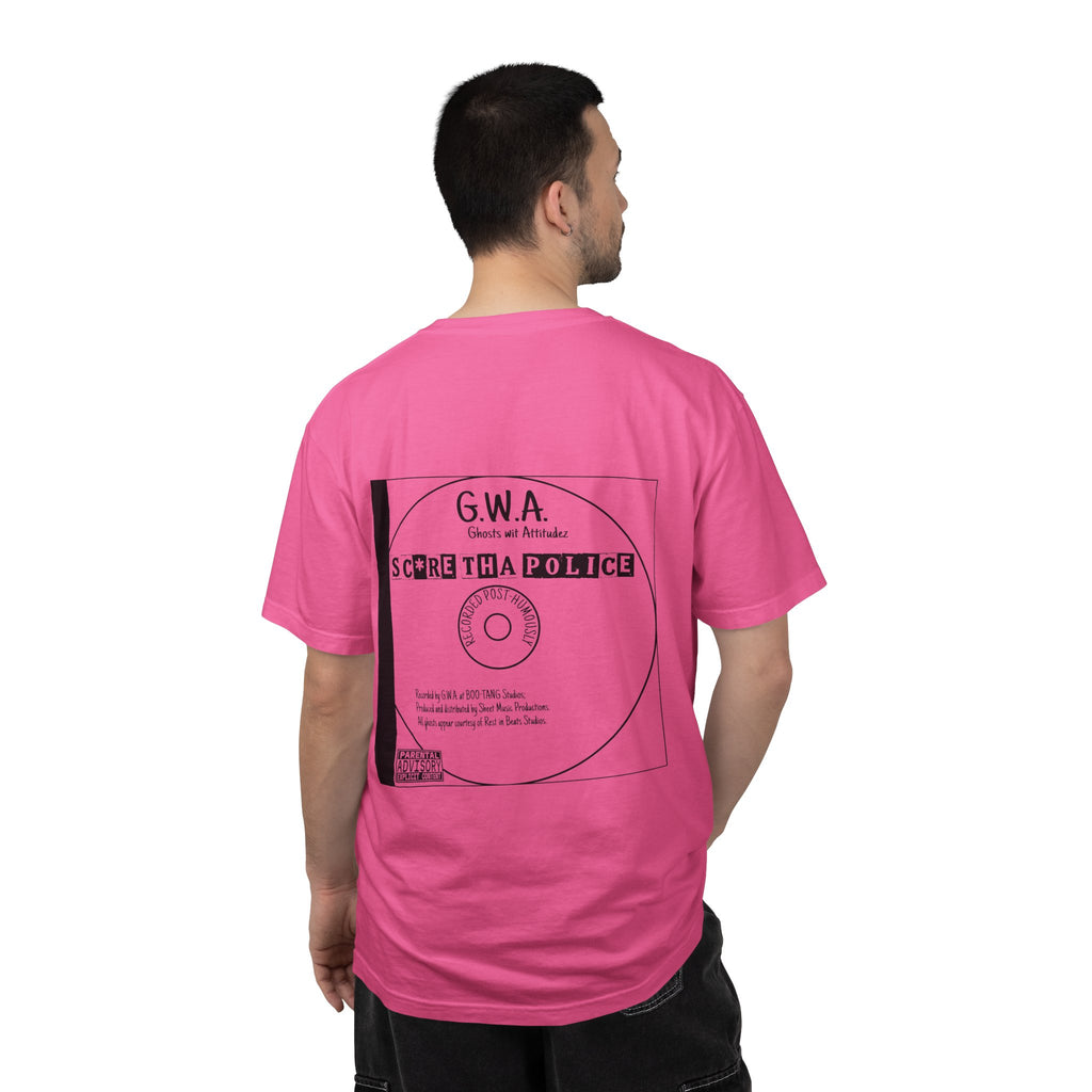 Retro Vinyl Record Halloween T-Shirt | G.W.A. Scare Tha Police