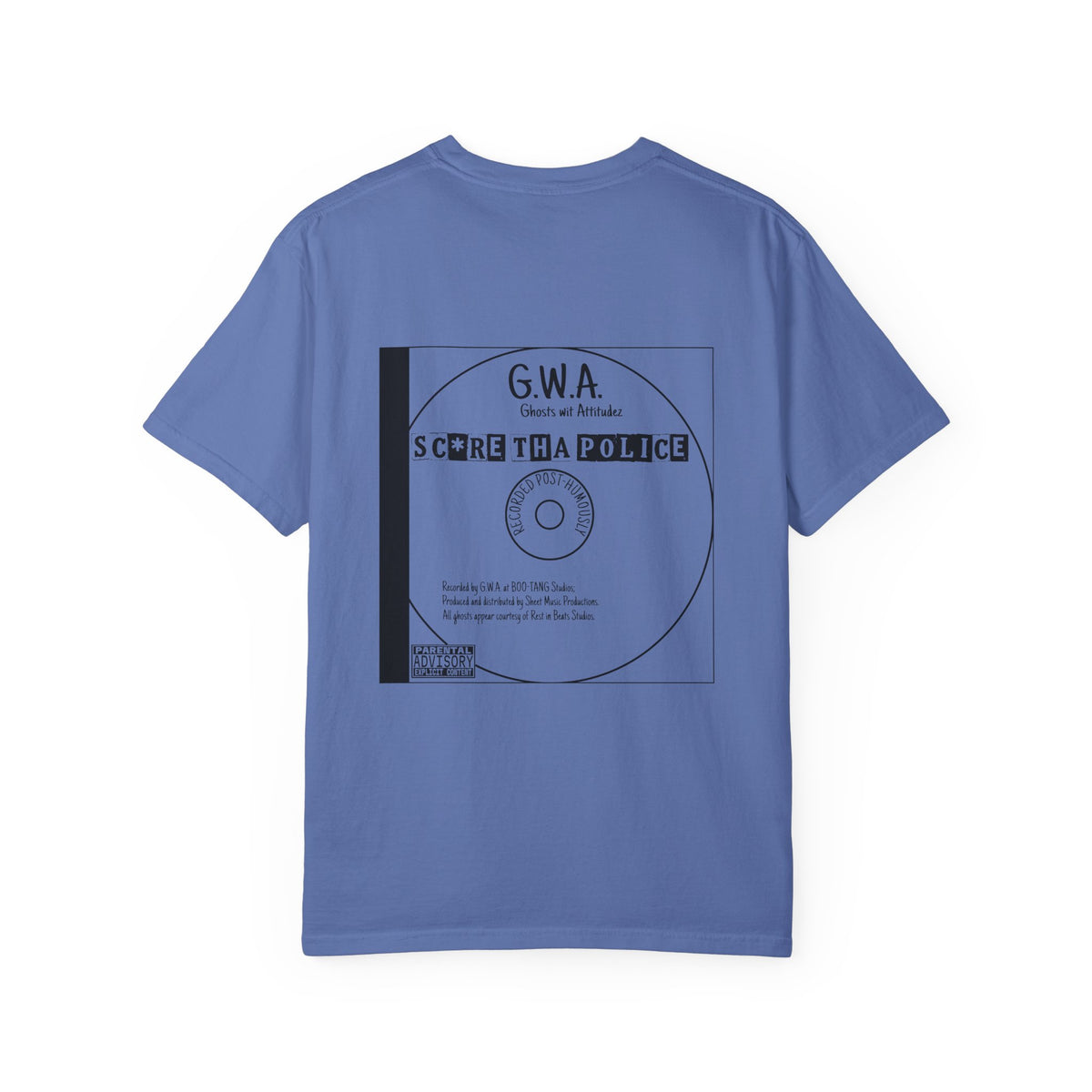 Retro Vinyl Record Halloween T-Shirt | G.W.A. Scare Tha Police