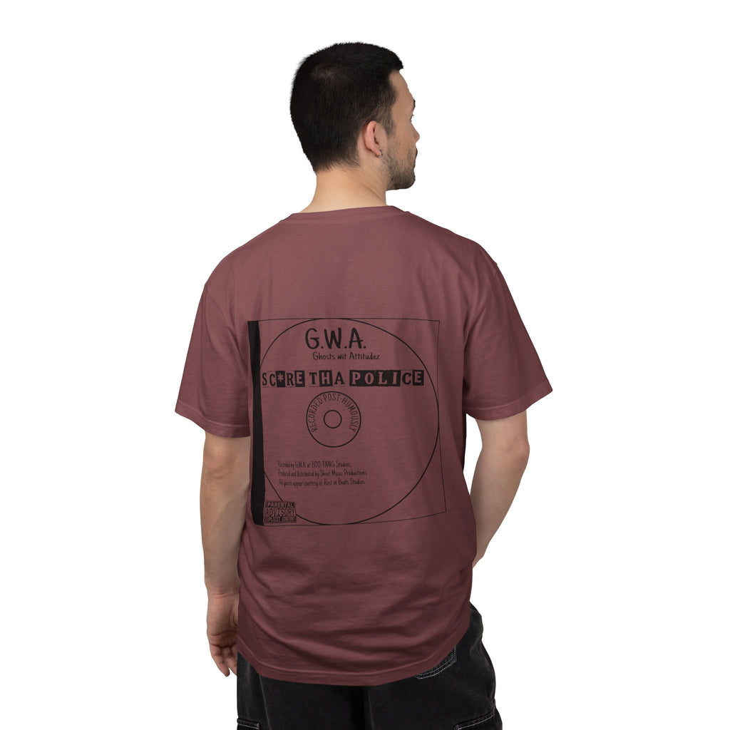Retro Vinyl Record Halloween T-Shirt | G.W.A. Scare Tha Police