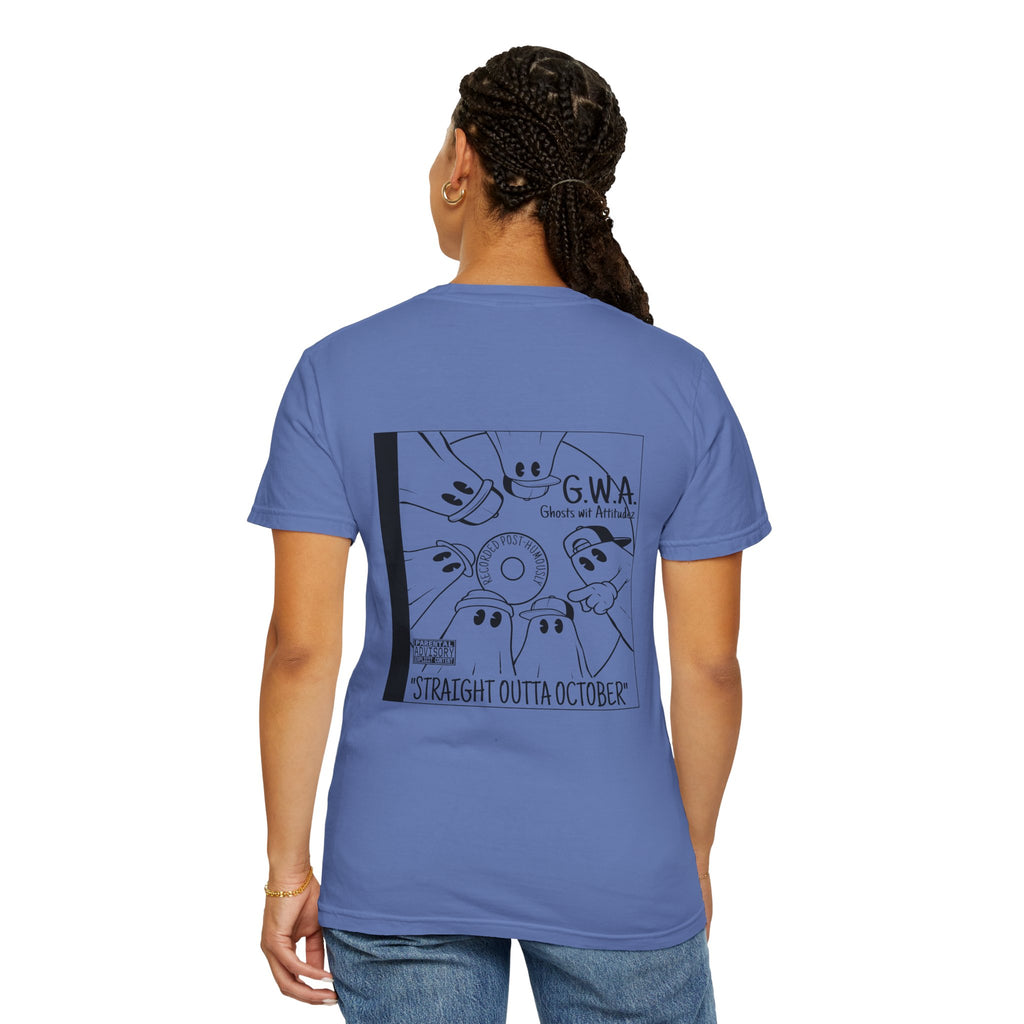 Straight Outta October T-Shirt | Retro Halloween Ghost Tee