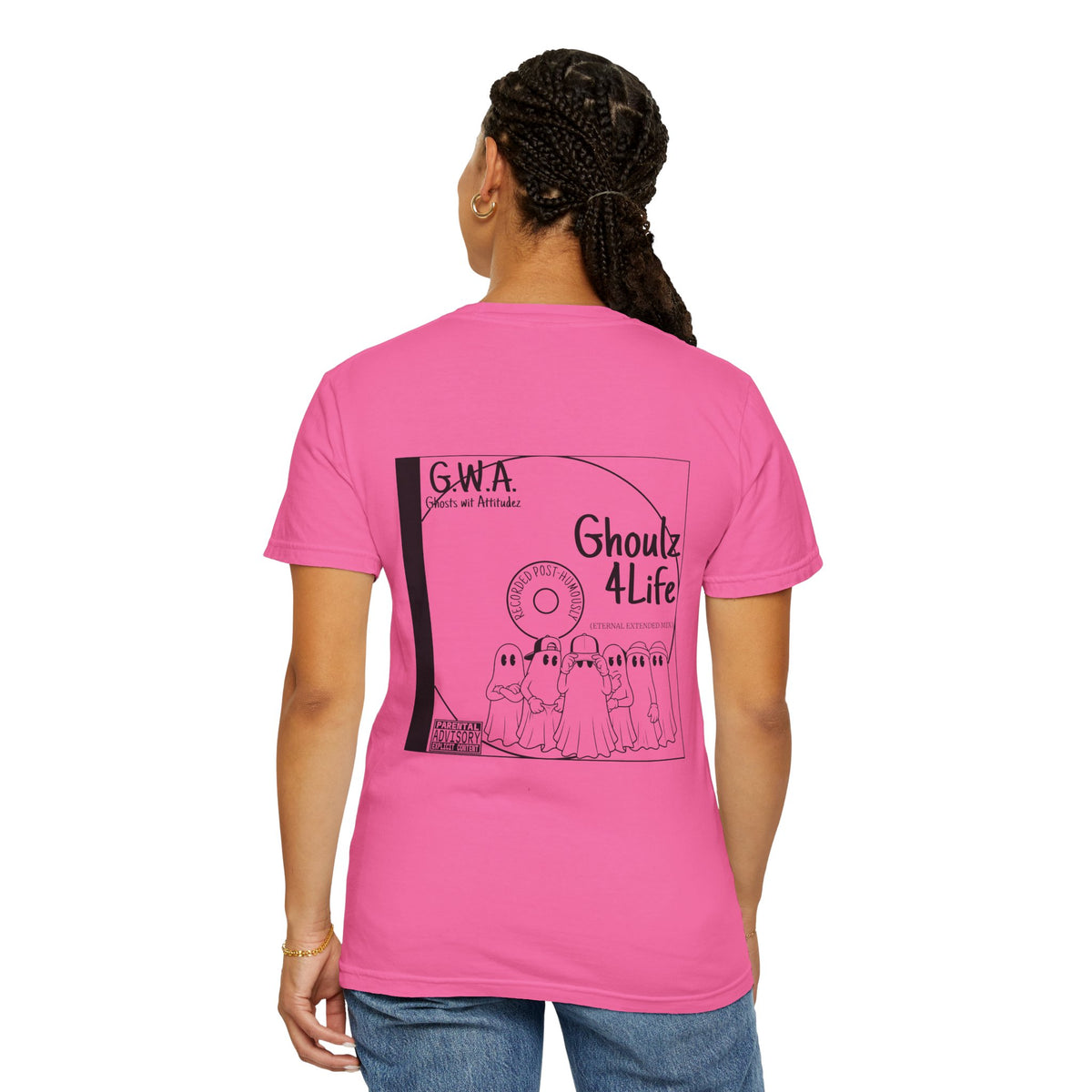 Retro Halloween Ghost T-Shirt | Ghoulz 4 Life Back Print Tee