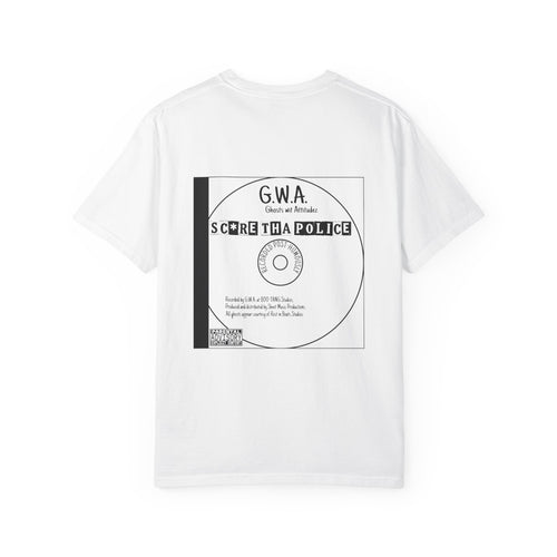Retro Vinyl Record Halloween T-Shirt | G.W.A. Scare Tha Police