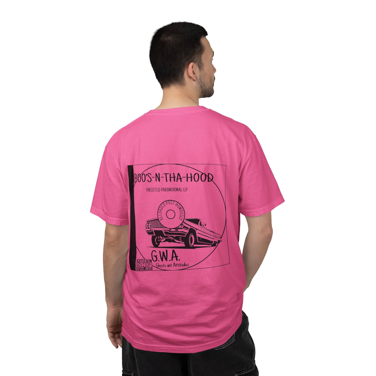 Boo's N Tha Hood T-Shirt | Retro Lowrider Halloween Ghost Tee