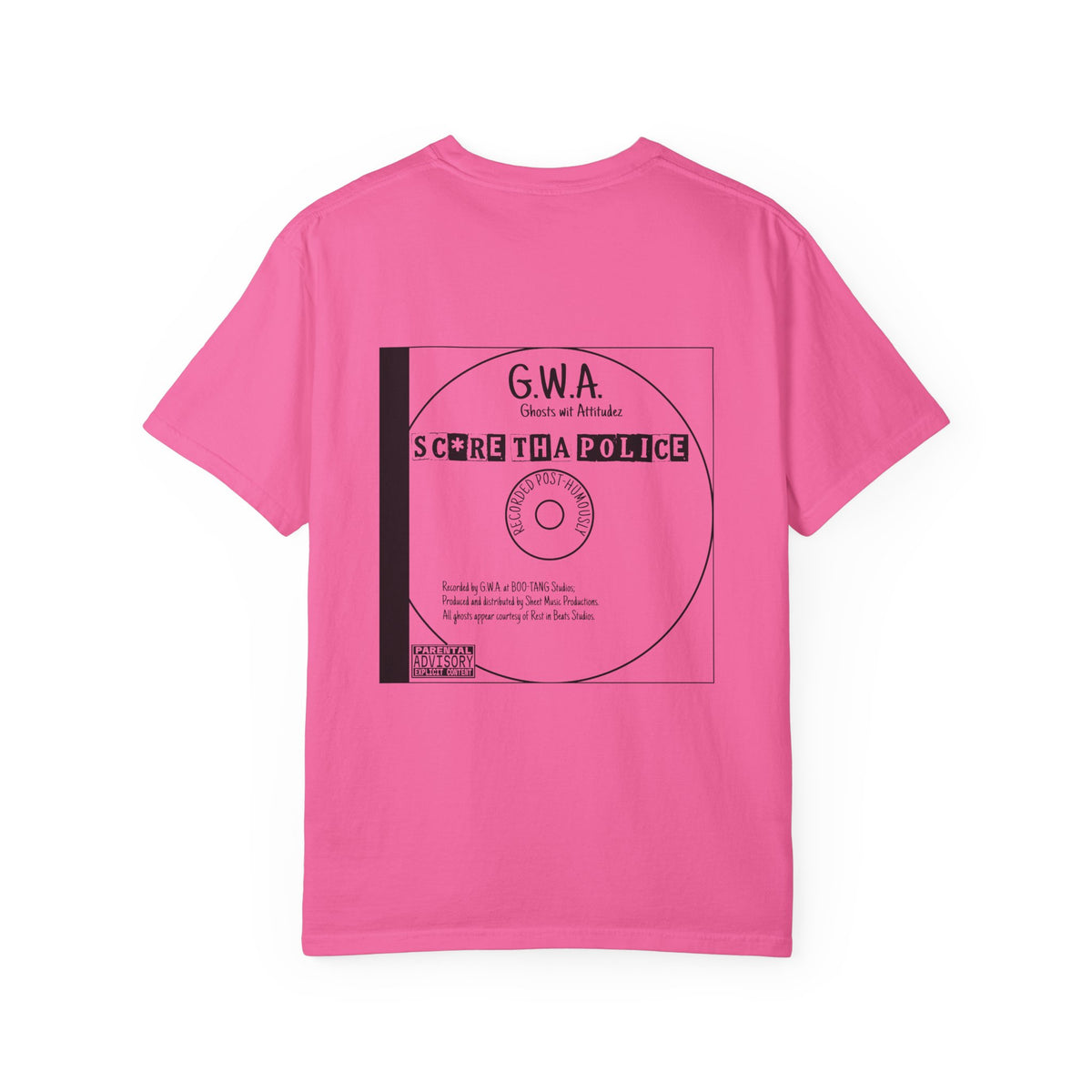 Retro Vinyl Record Halloween T-Shirt | G.W.A. Scare Tha Police