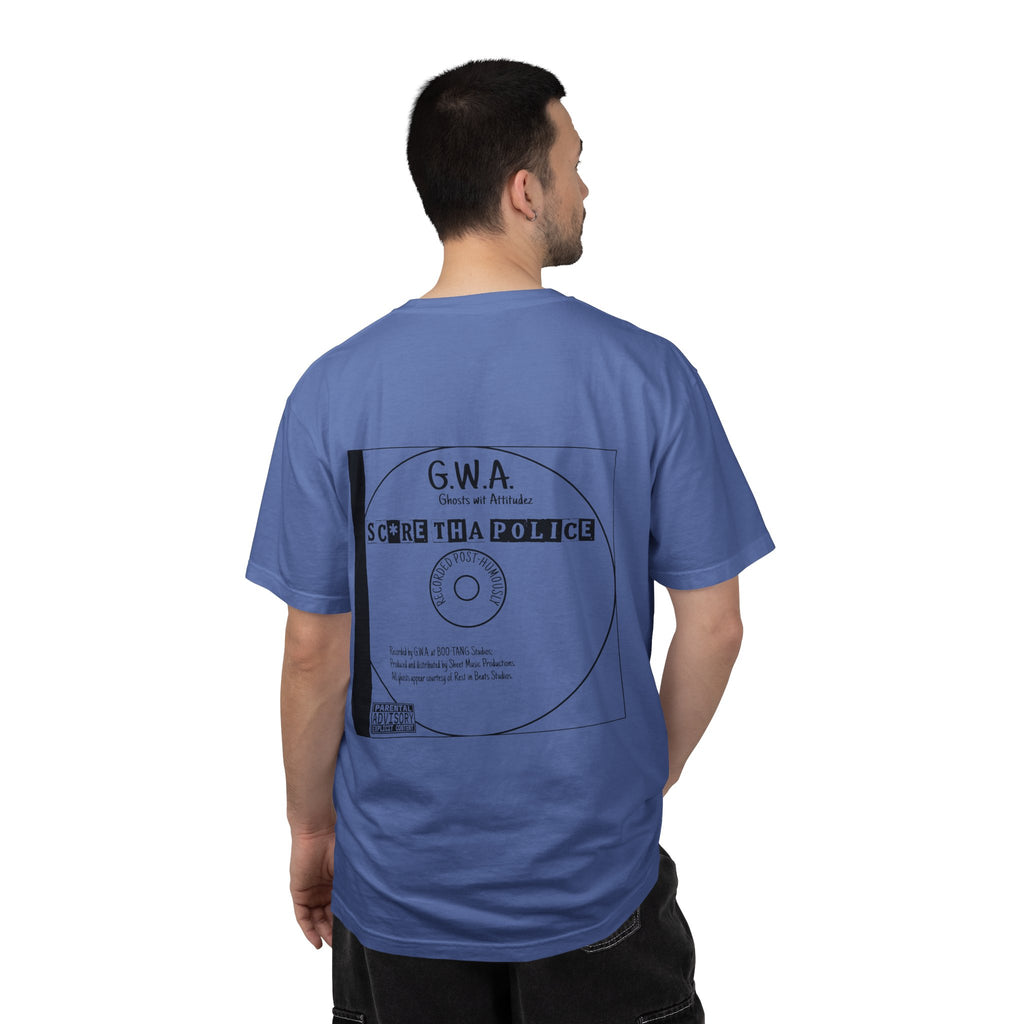 Retro Vinyl Record Halloween T-Shirt | G.W.A. Scare Tha Police