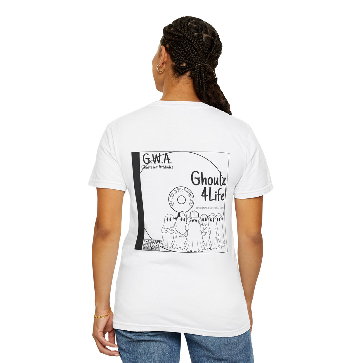 Retro Halloween Ghost T-Shirt | Ghoulz 4 Life Back Print Tee