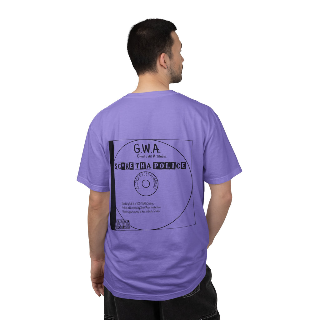 Retro Vinyl Record Halloween T-Shirt | G.W.A. Scare Tha Police