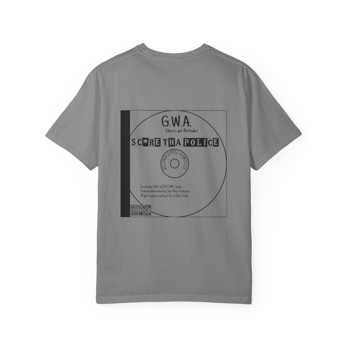 Retro Vinyl Record Halloween T-Shirt | G.W.A. Scare Tha Police